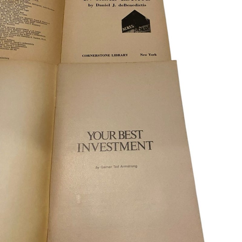 Lot Of 2 Your Best Investment Make Money In Real Estate Finance Paperback Books