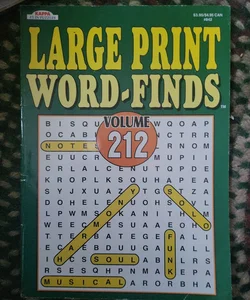 Large print word finds