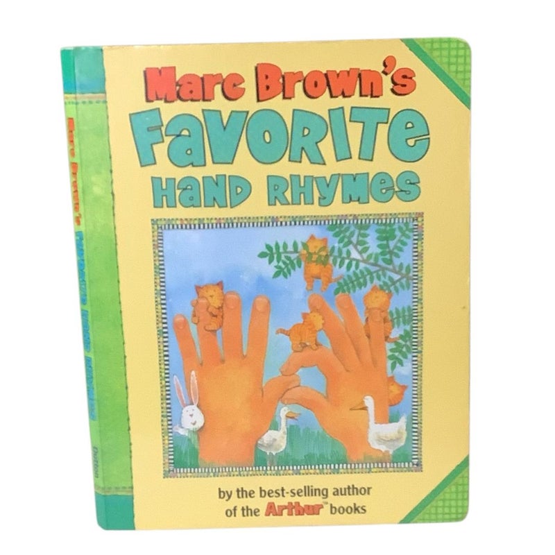 Marc Brown’s Favorite Hand Rhymes