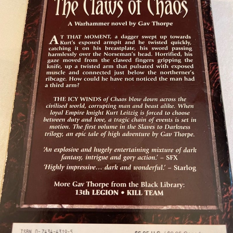 The Claws Of Chaos : A Warhammer Novel