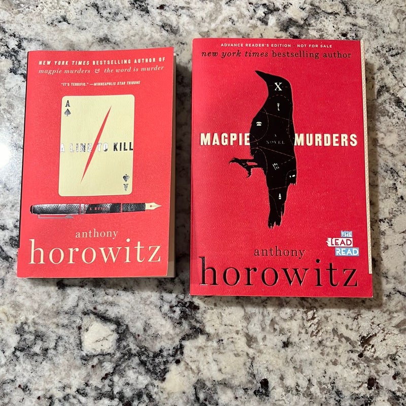 Lot of 2 Books by Anthony Horowitz: A Line to Kill / Magpie Murders