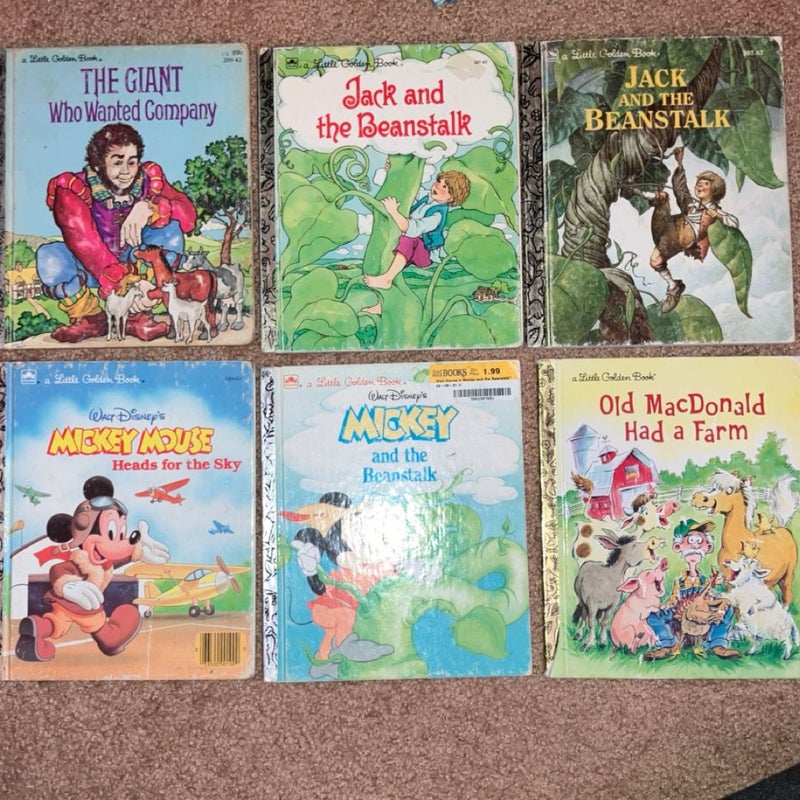 Bundle of 6 Little Golden Books!