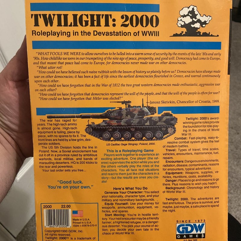 Twilight 2000: role playing in the devastation of world war iii