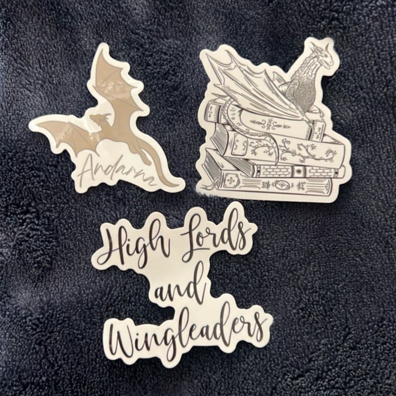 Fourth Wing Sticker packet 3