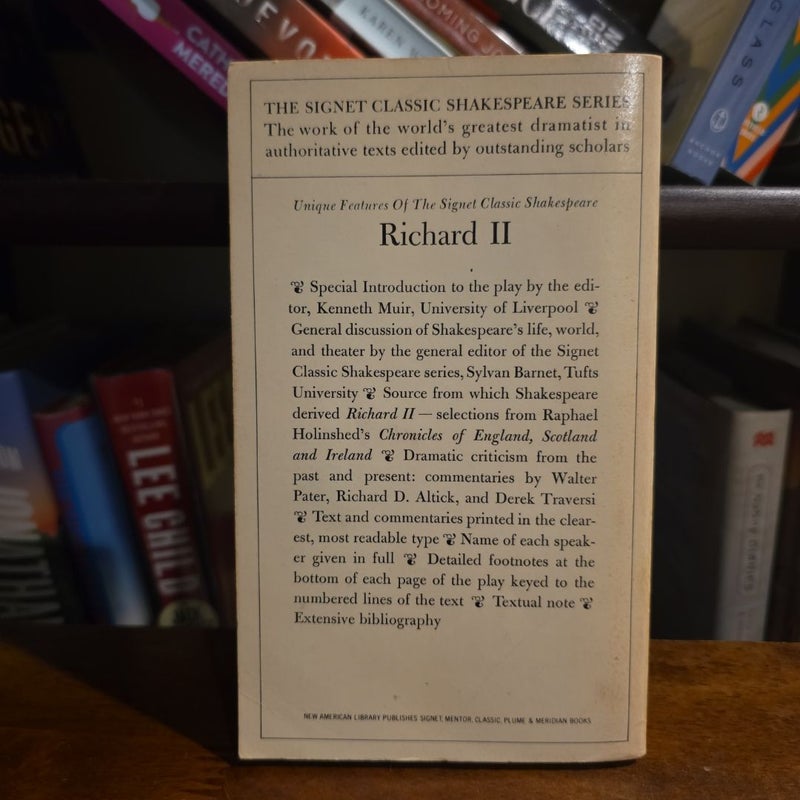 VINTAGE 1963 Richard II AKA The Tragedy of King Richard the Second (Written by William Shakespeare, Edited by Kenneth Muir) *Signet Classic*