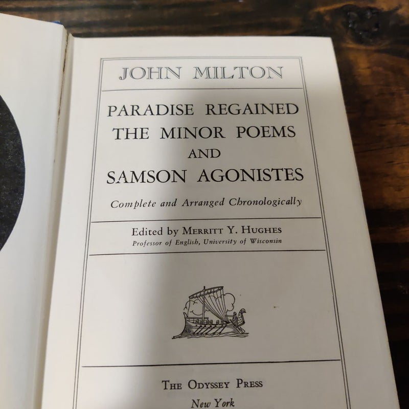 Paradise Regained, Minor Poems and Samson Agnoistes