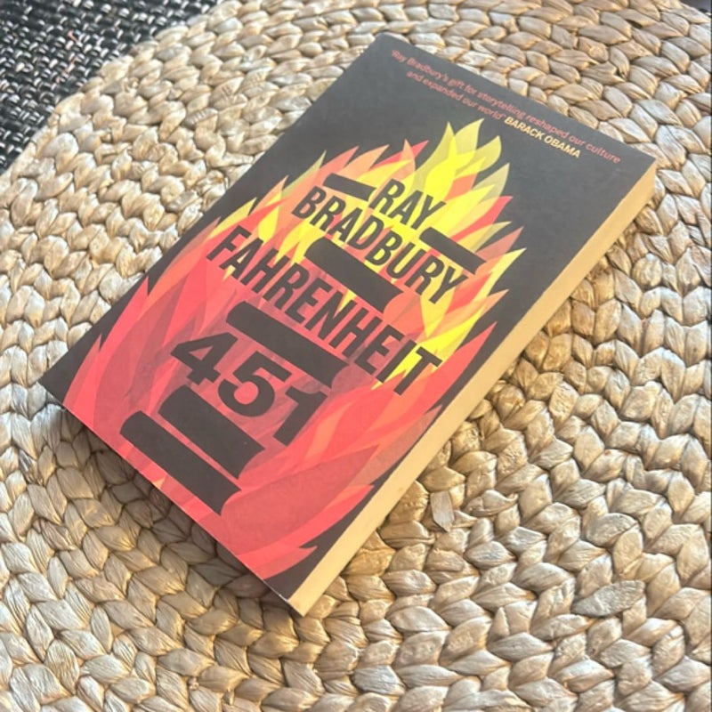 Fahrenheit 451 (2008 Edition: 🔥 cover with Obama quote)