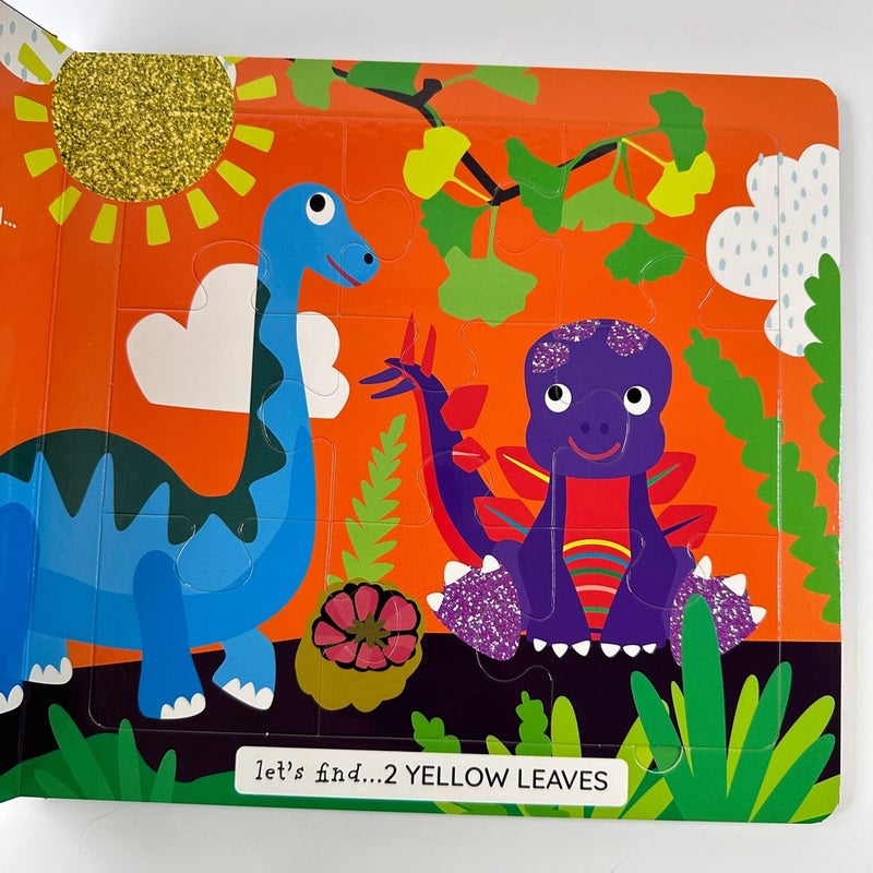 Dinosaur Jigsaw Puzzle Book, 5 Puzzles and Story, NEW (Board Book)