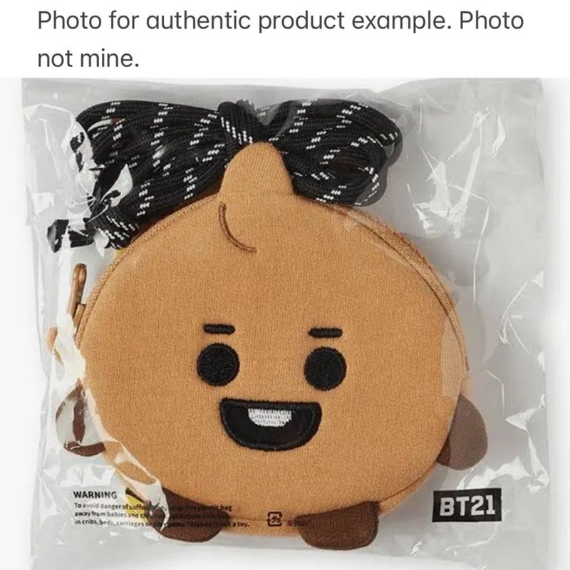 BT21 SHOOKY Baby Mini Necklace Pouch with zipper Coin Purse