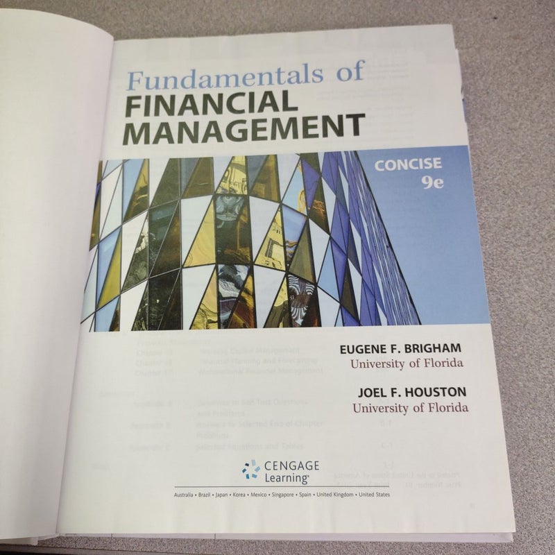 Fundamentals of Financial Management, Concise Edition