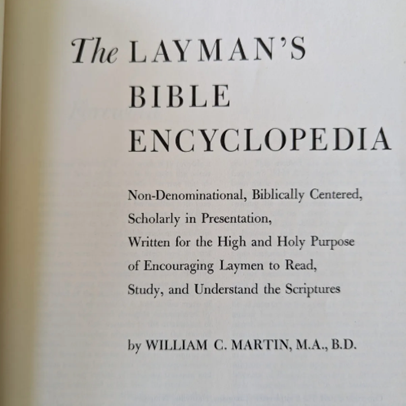 The Layman's Bible Encyclopedia 