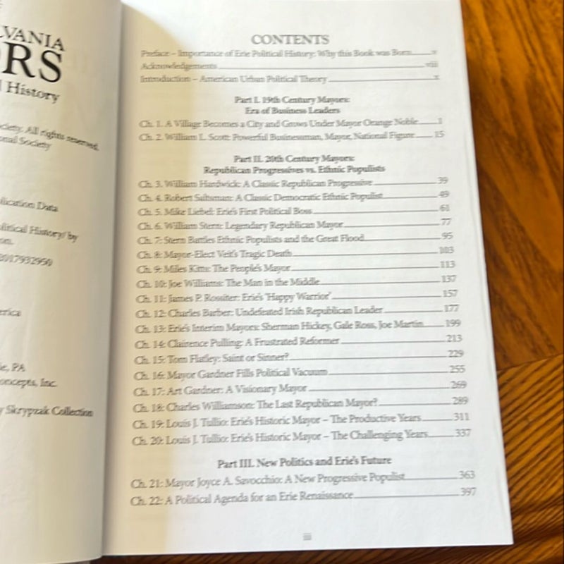 Erie, Pennsylvania Mayers: 150 Years of Political History 