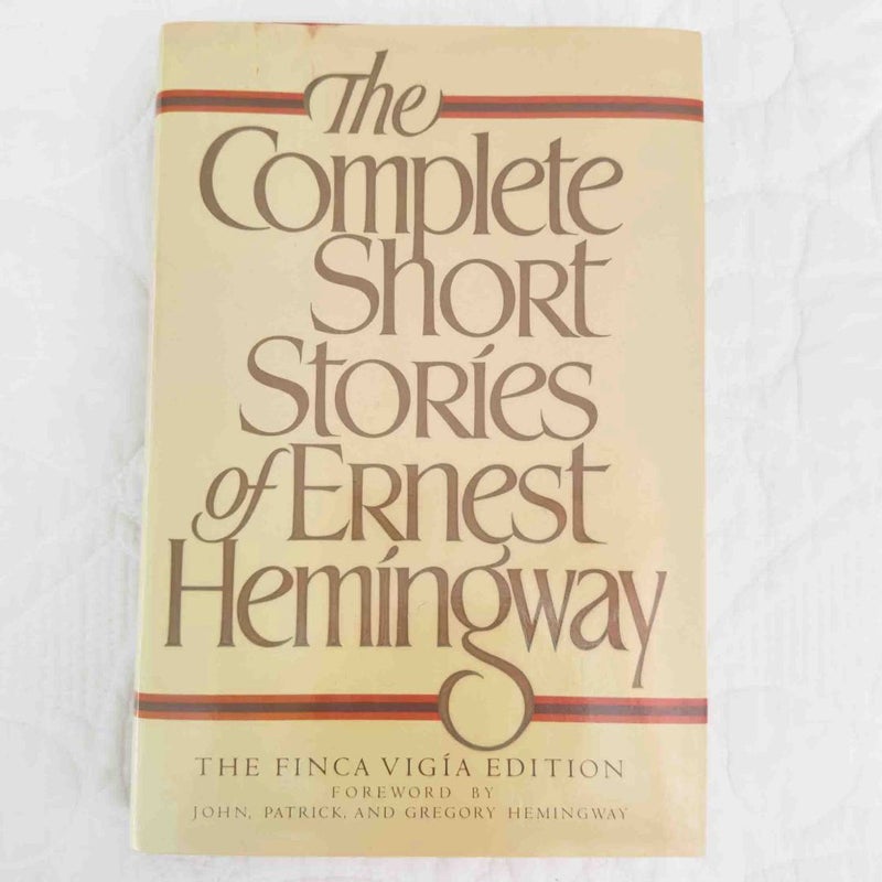 The Complete Short Stories of Ernest Hemingway 1987