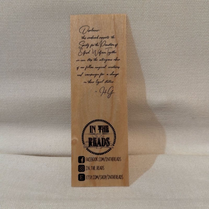 Dobby harry potter wooden bookmark