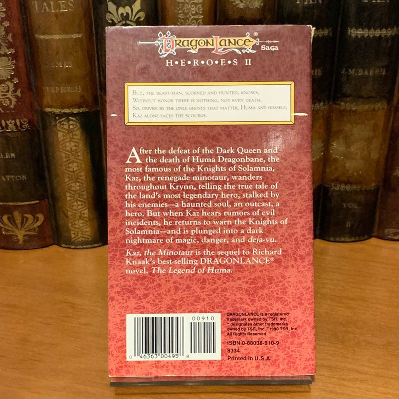 Vintage DragonLance: Kaz the Minotaur, Heroes 4, 1990 First Edition First Printing