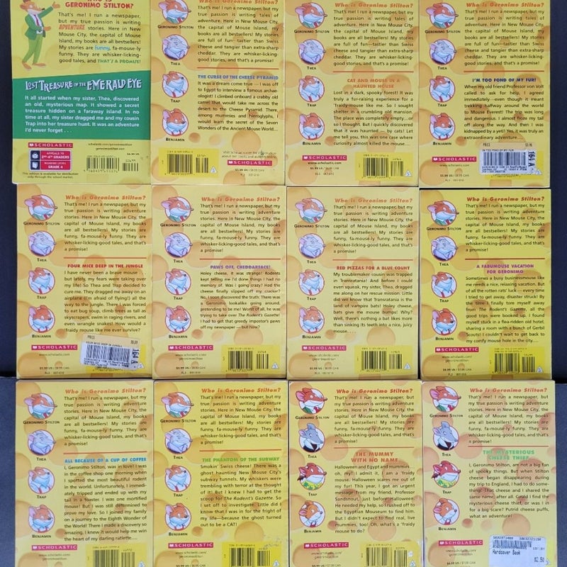 GERONIMO STILTON THEA STILTON DETECTIVE LOT OF 12 BOOKS SCHOLASTIC PAPERBACK 1ST EDITIONS