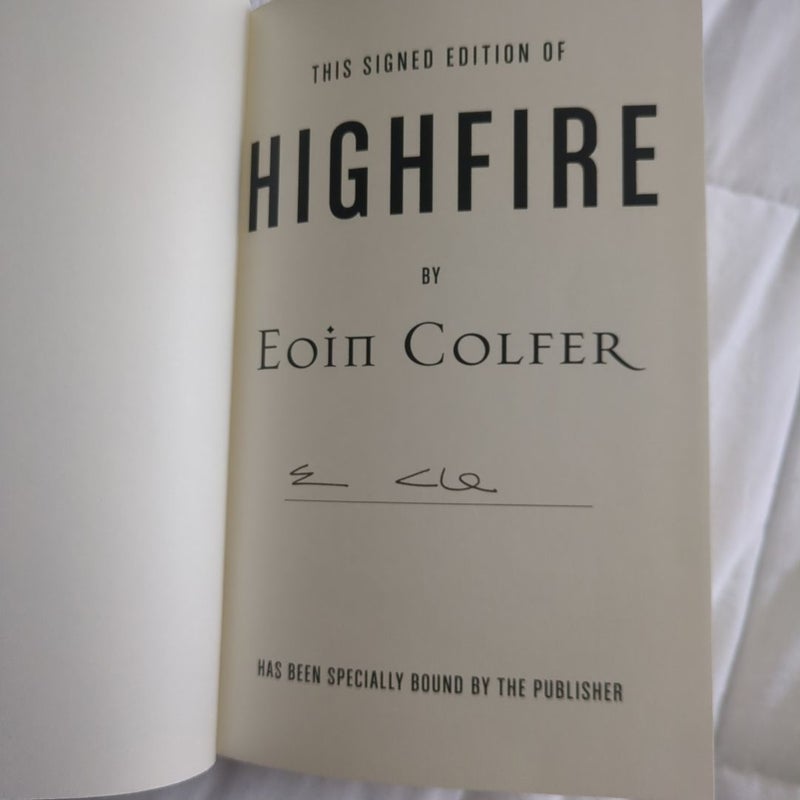 SIGNED FIRST EDITION Highfire