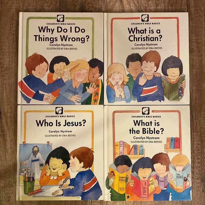 Children’s Bible Basics Bundle of 4: What is the Bible + What is a Christian + Why do I do Things Wrong + Who is Jesus