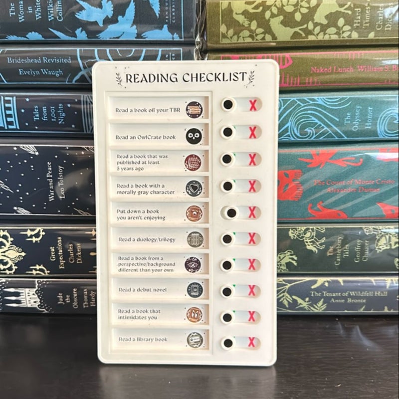 April Owlcrate Reading Checklist