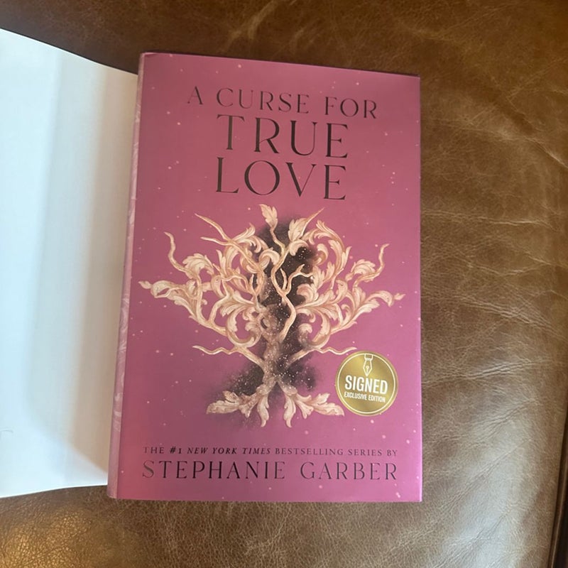 A curse for true love signed Barnes and noble edition with special dust jacket