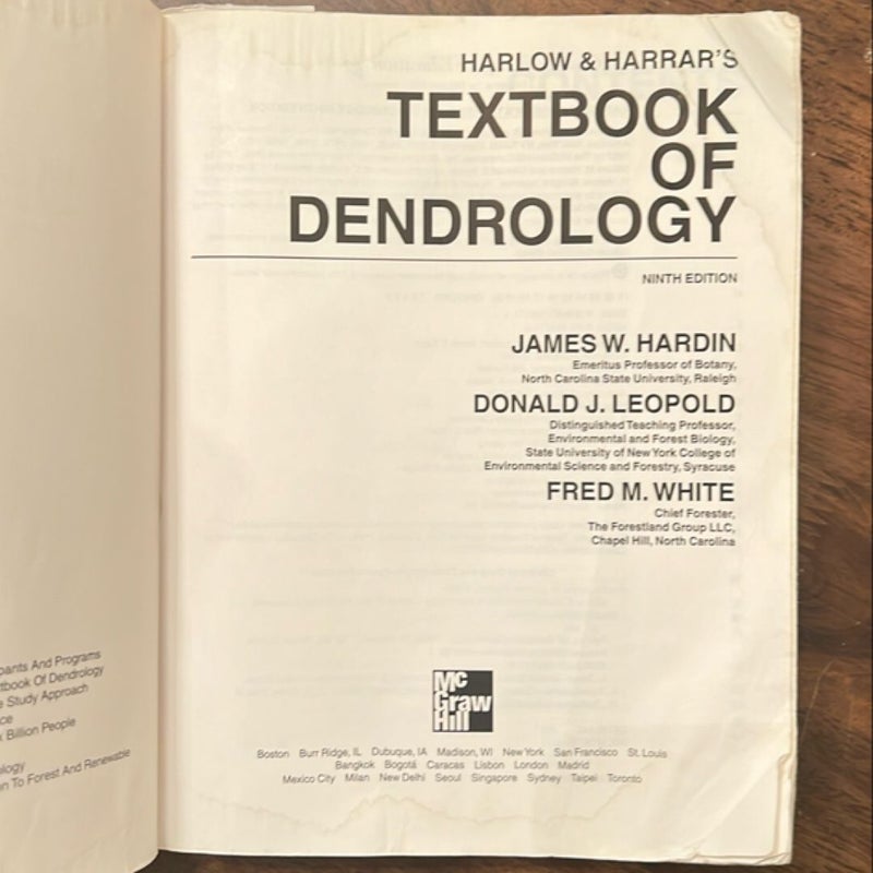 Harlow and Harrar's Textbook of Dendrology