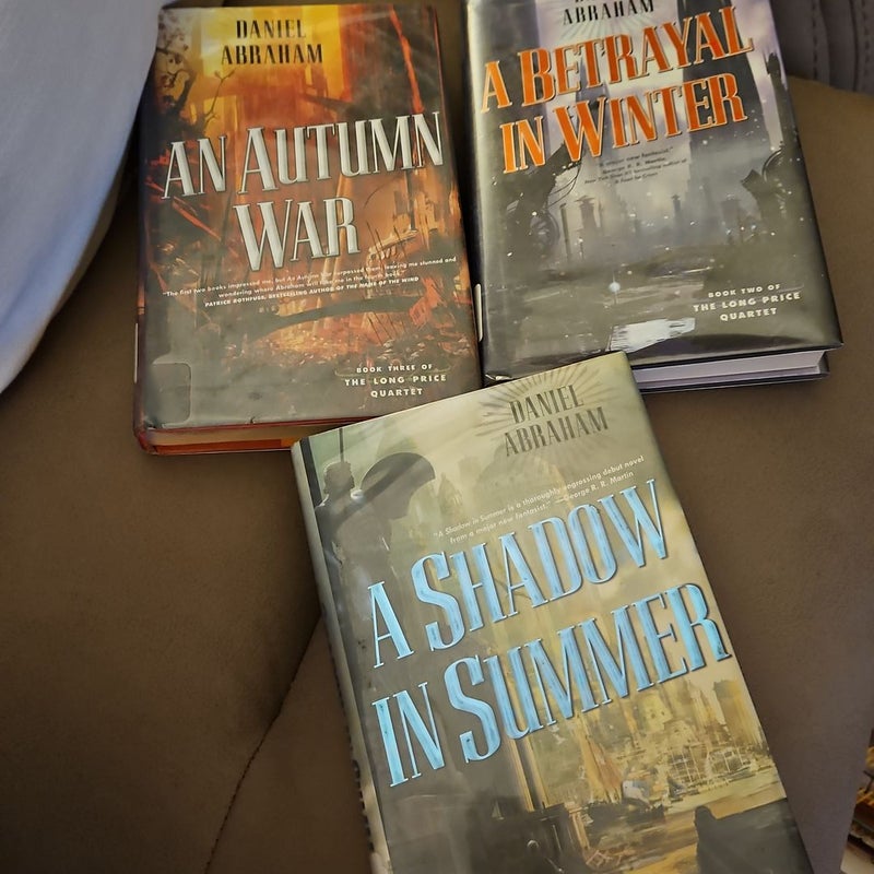 Lot 3 Daniel Abraham Mystery Books Autumn War Betrayal Winter Shadow Summer