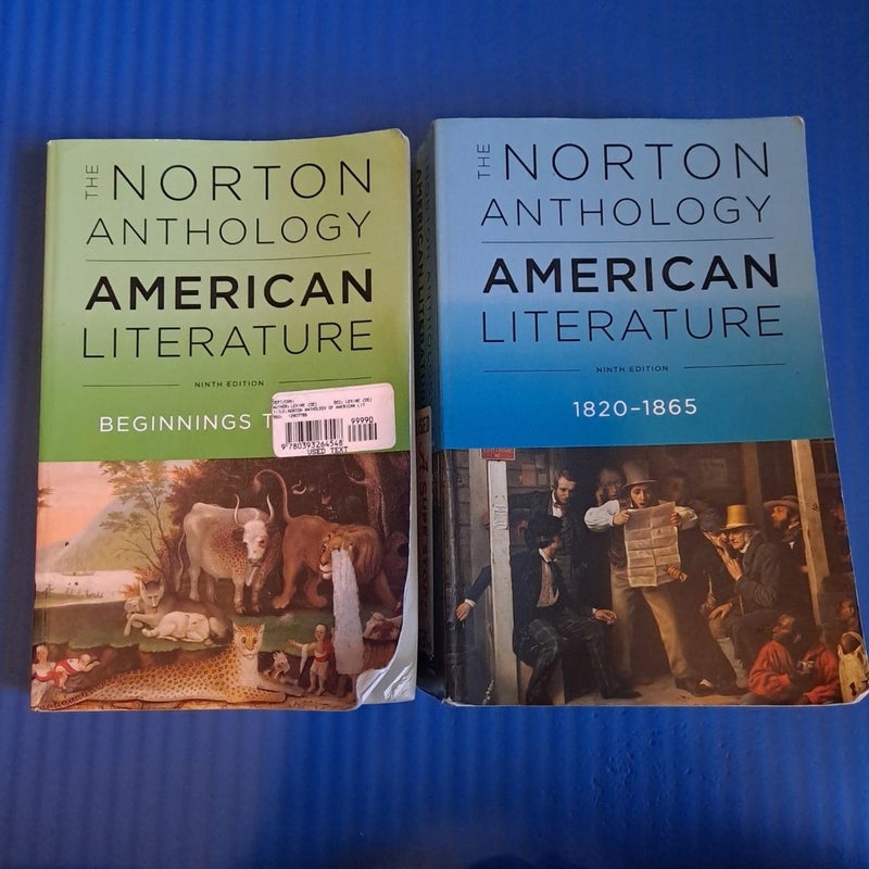 The Norton Anthology of American Literature: Volume A: Beginnings to 1820 AND Volume B: 1820-1865