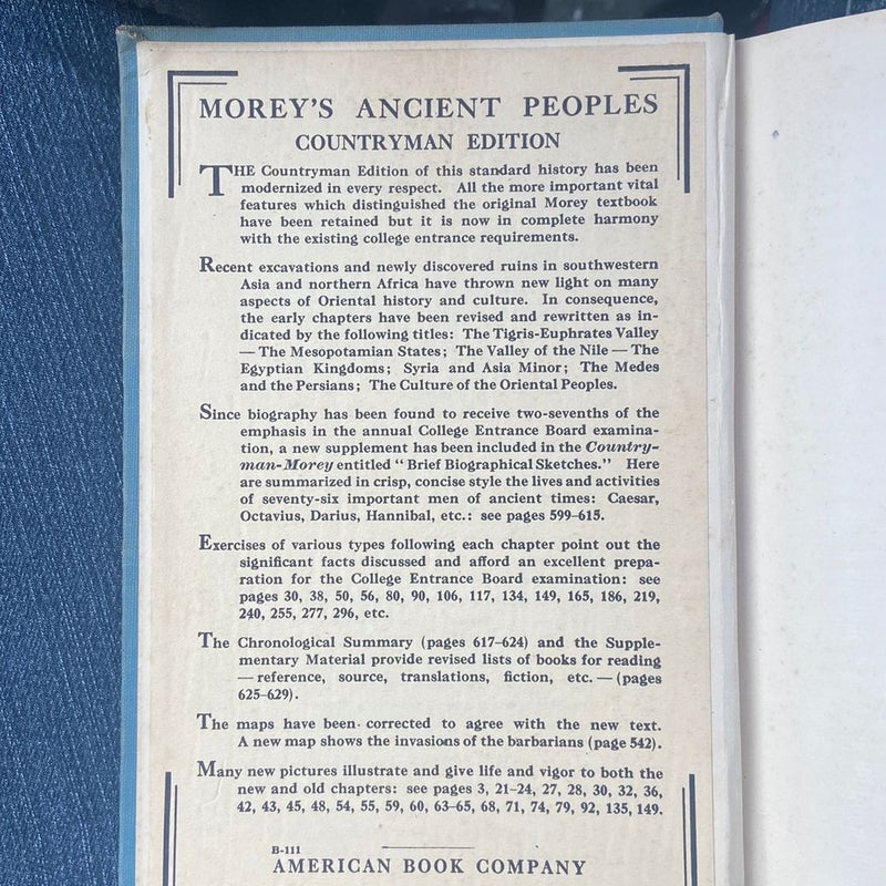 Countryman’s edition of Morey’s ancient peoples