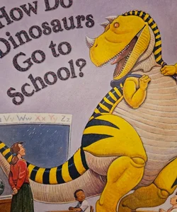 How do dinosaurs go to school? 