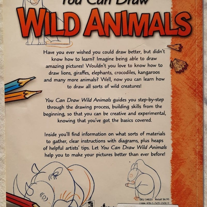 You Can Draw Wild Animals by Damien Toll (Very good, Pbk, 2005, Hinkler Books)