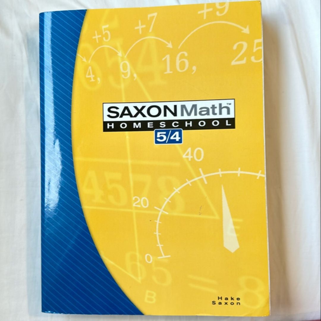 Saxon Math 5/4 Homeschool