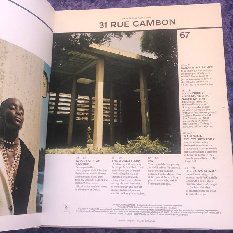 Chanel Magazine 2022 Special Issue: Dakar 31 Rue Cambon