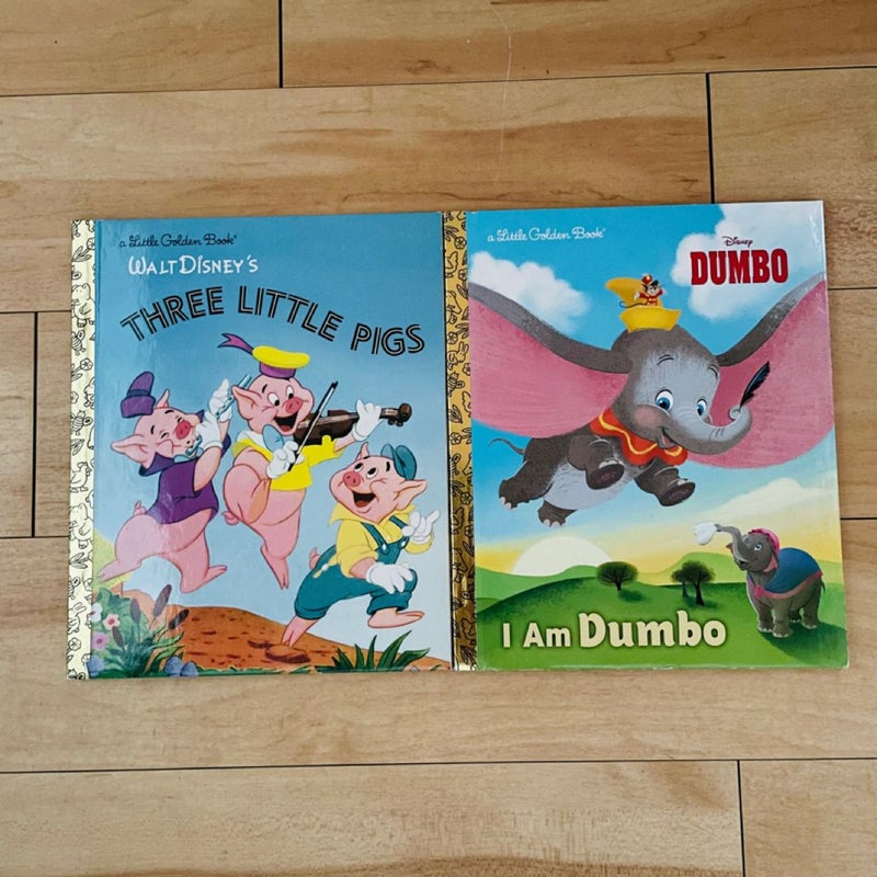 Disney Little Golden Book Bundle-Lot of 7; Bambi, Snow White, Dumbo, Three Little Pigs, Pooh’s Grand Adventure, Peter Pan, Jungle Book