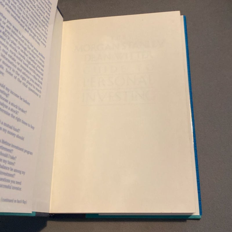 The Dean Witter Guide to Personal Investing