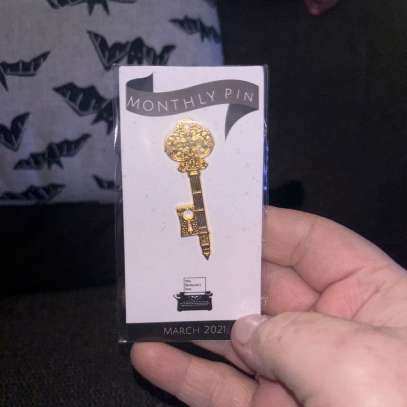 The Bookish Box Monthly Lapel Pin March 2021 Sherlock Dust & Pages