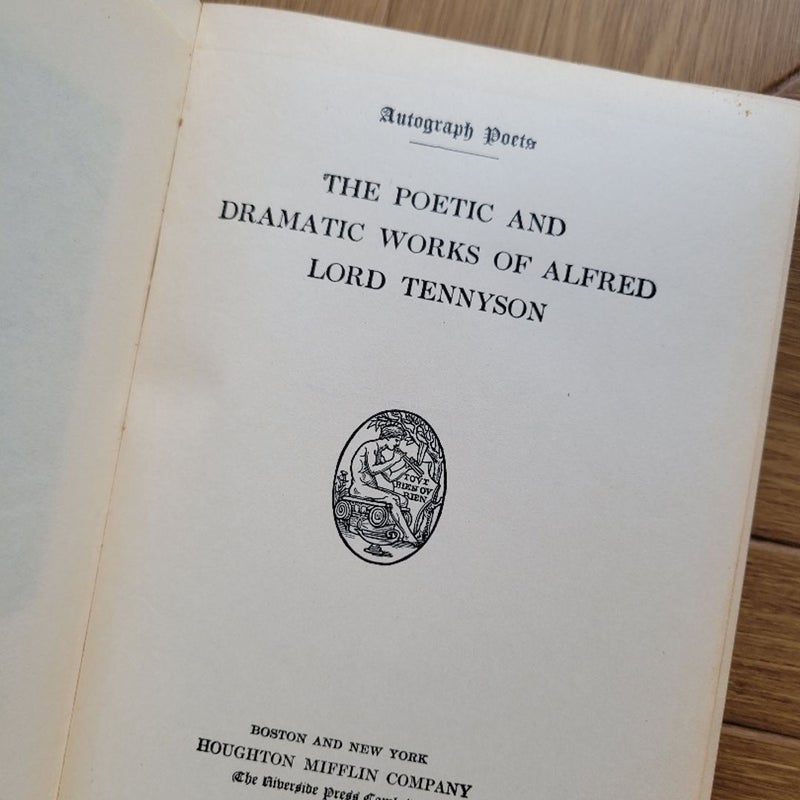 Published 1898. Lord Tennyson Poetry