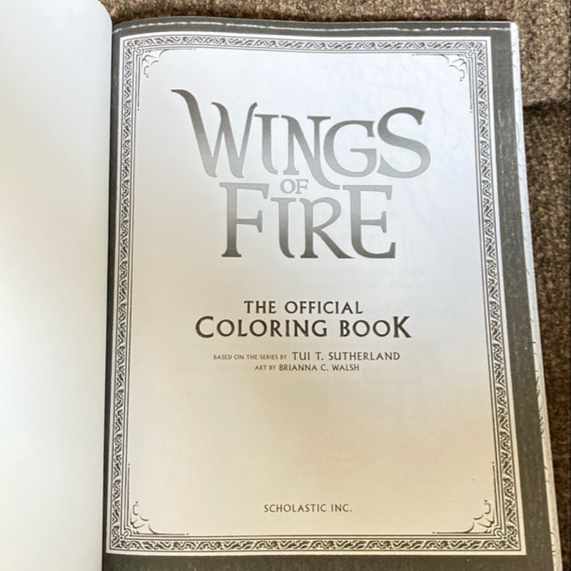 Official Wings of Fire Coloring Book