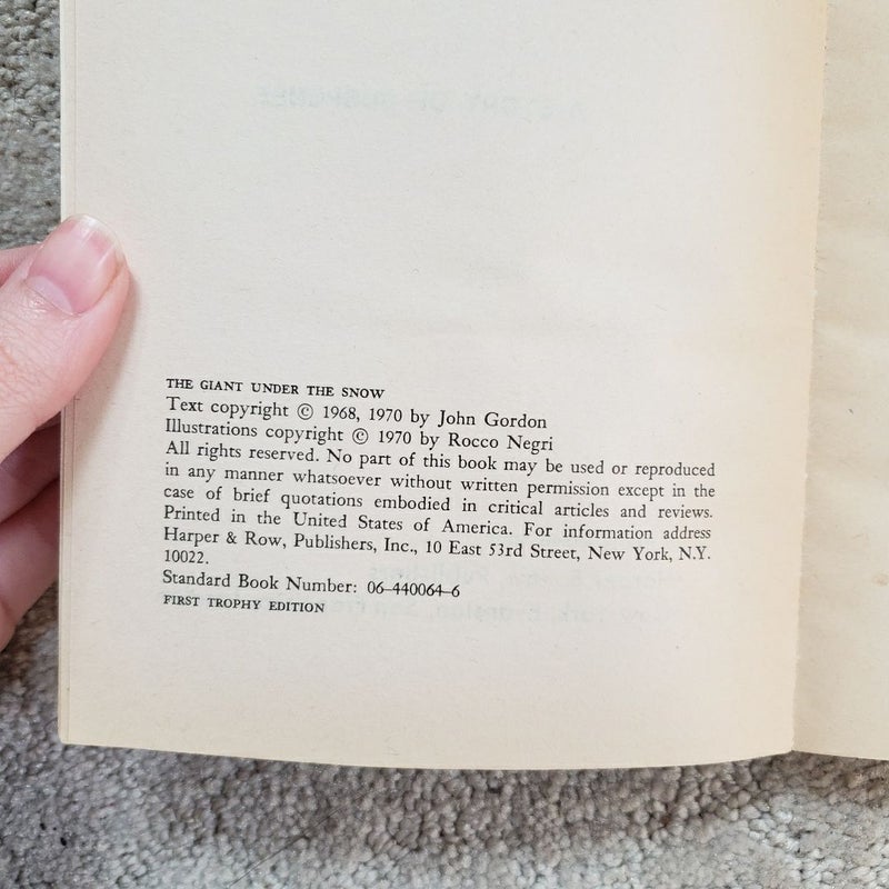 The Giant Under the Snow: A Story of Suspense (1st Trophy Edition, 1970)