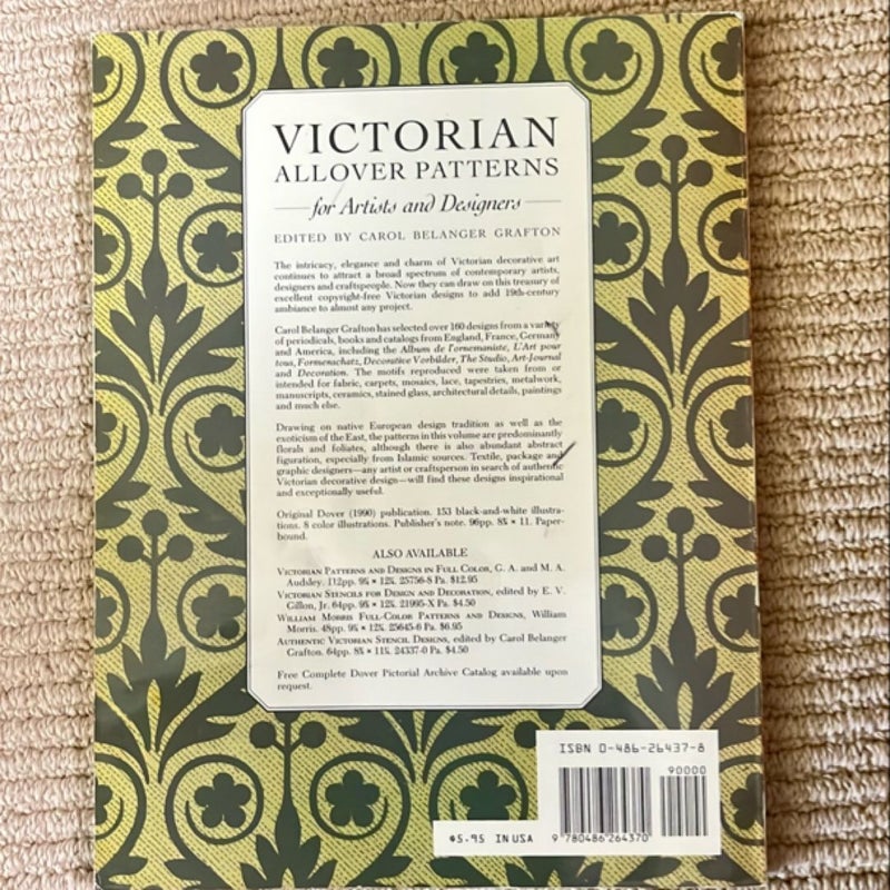 Victorian Patterns and Designs for Artists and Designers