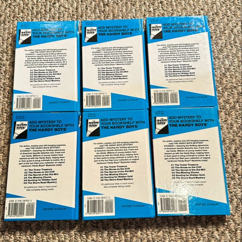 Lot/Bundle of 6 Hardy Boys Books (17-22)