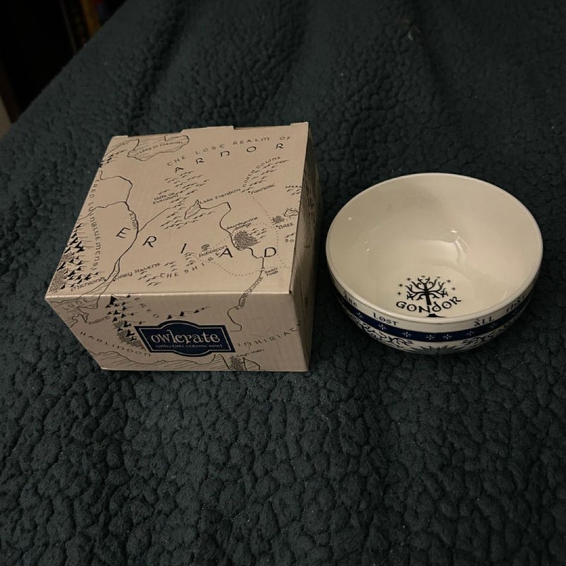 Lord of the Rings inspired Gondor ceramic bowl