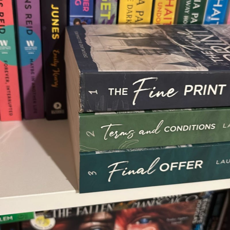The Fine Print, Terms and Condition and Final Offer