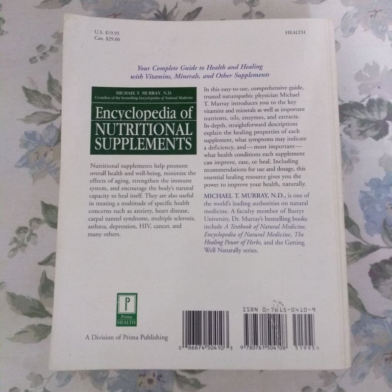 Encyclopedia of Nutritional Supplements
