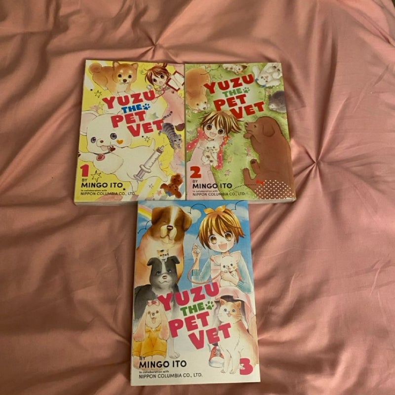 Yuzu the Pet Vet manga volumes 1-3