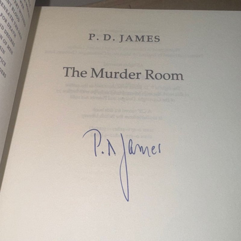 THE MURDER ROOM SIGNED 