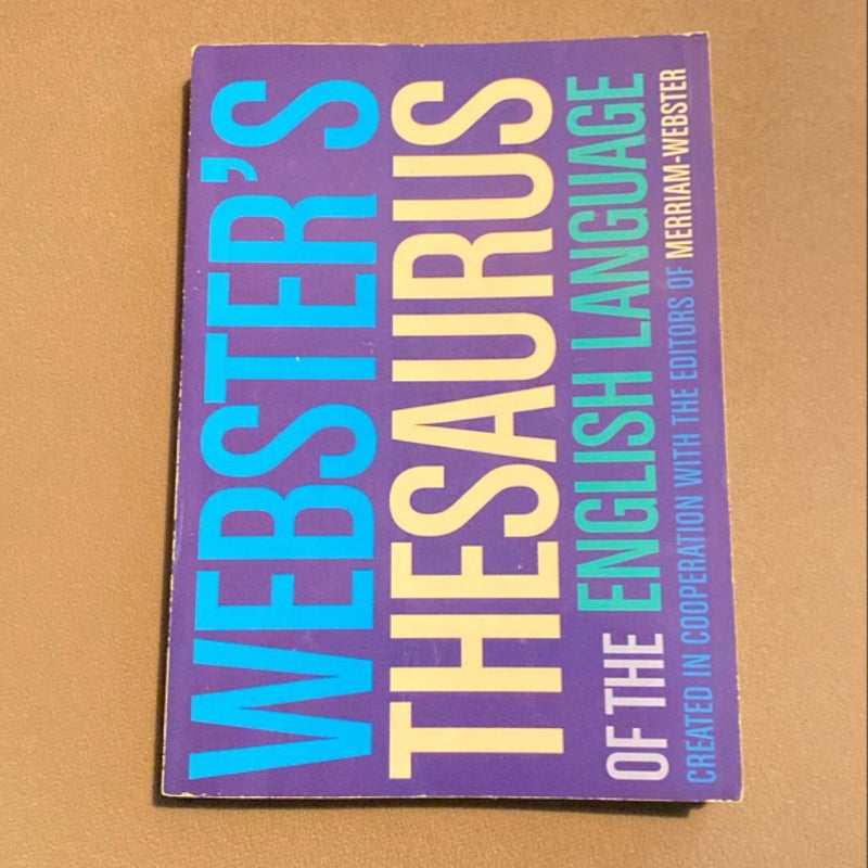 Webster’s Thesaurus Of The English Language 