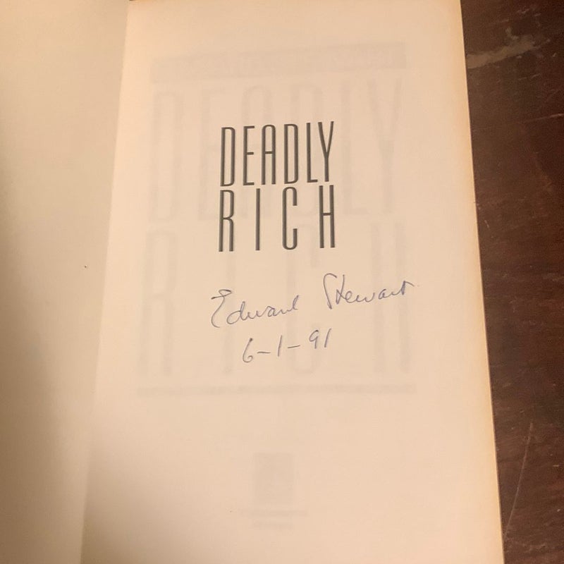 DEADLY RICH- SIGNED Advance Reading Copy!!