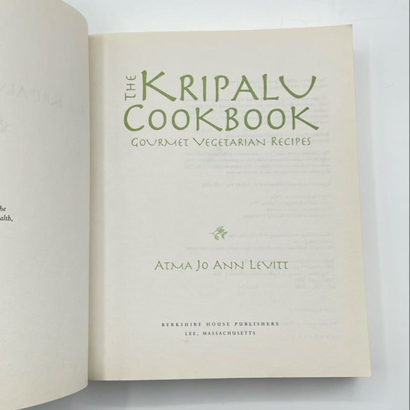 Kripalu Cookbook