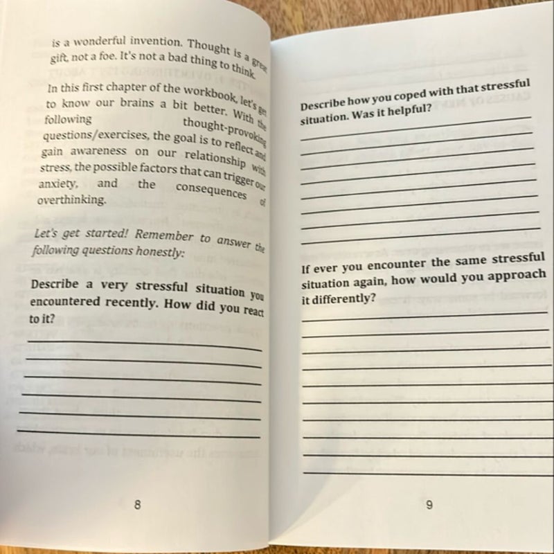 OFFICIAL WORKBOOK for STOP OVERTHINKING: a Companion Workbook for Nick Trenton's International Bestseller