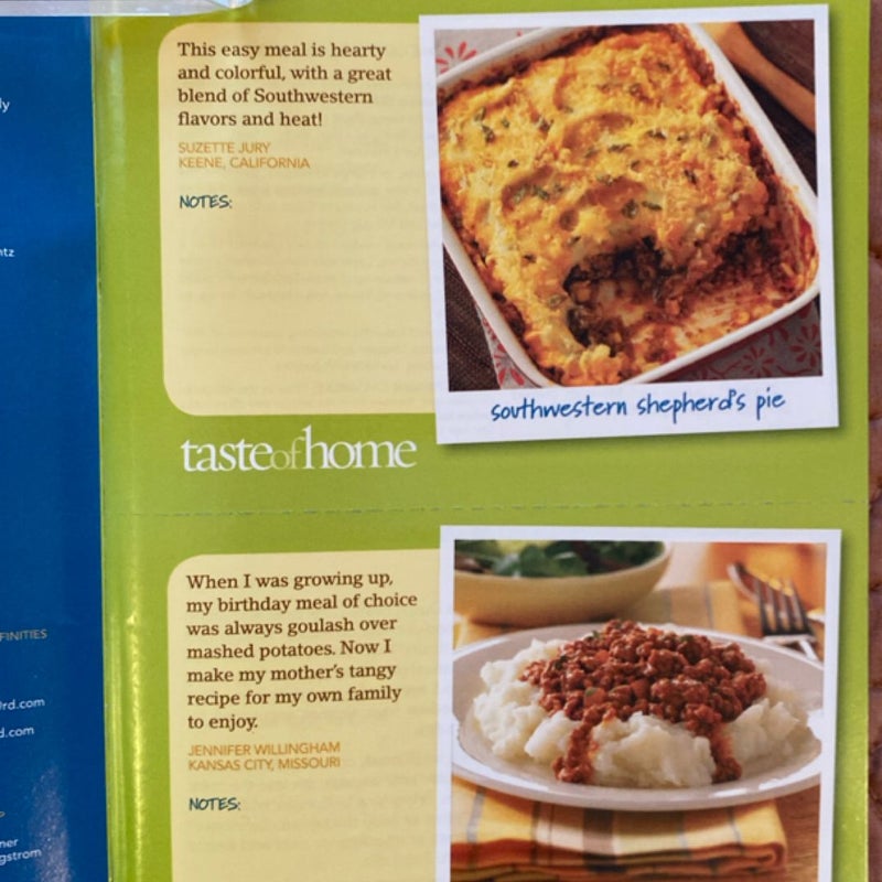 Taste of Home Fall Freezer Meals
